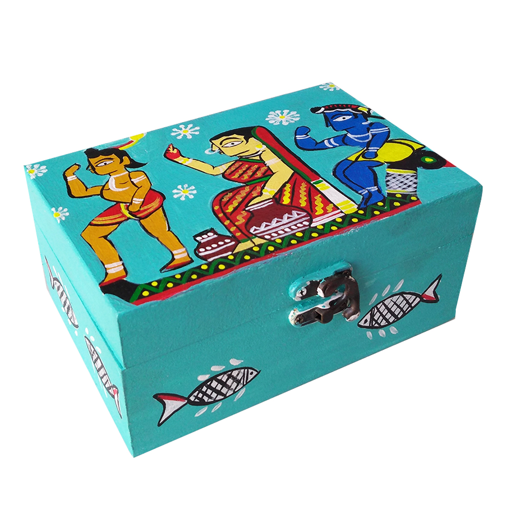 Kalighat Art on MDF Box DIY Kit by Penkraft